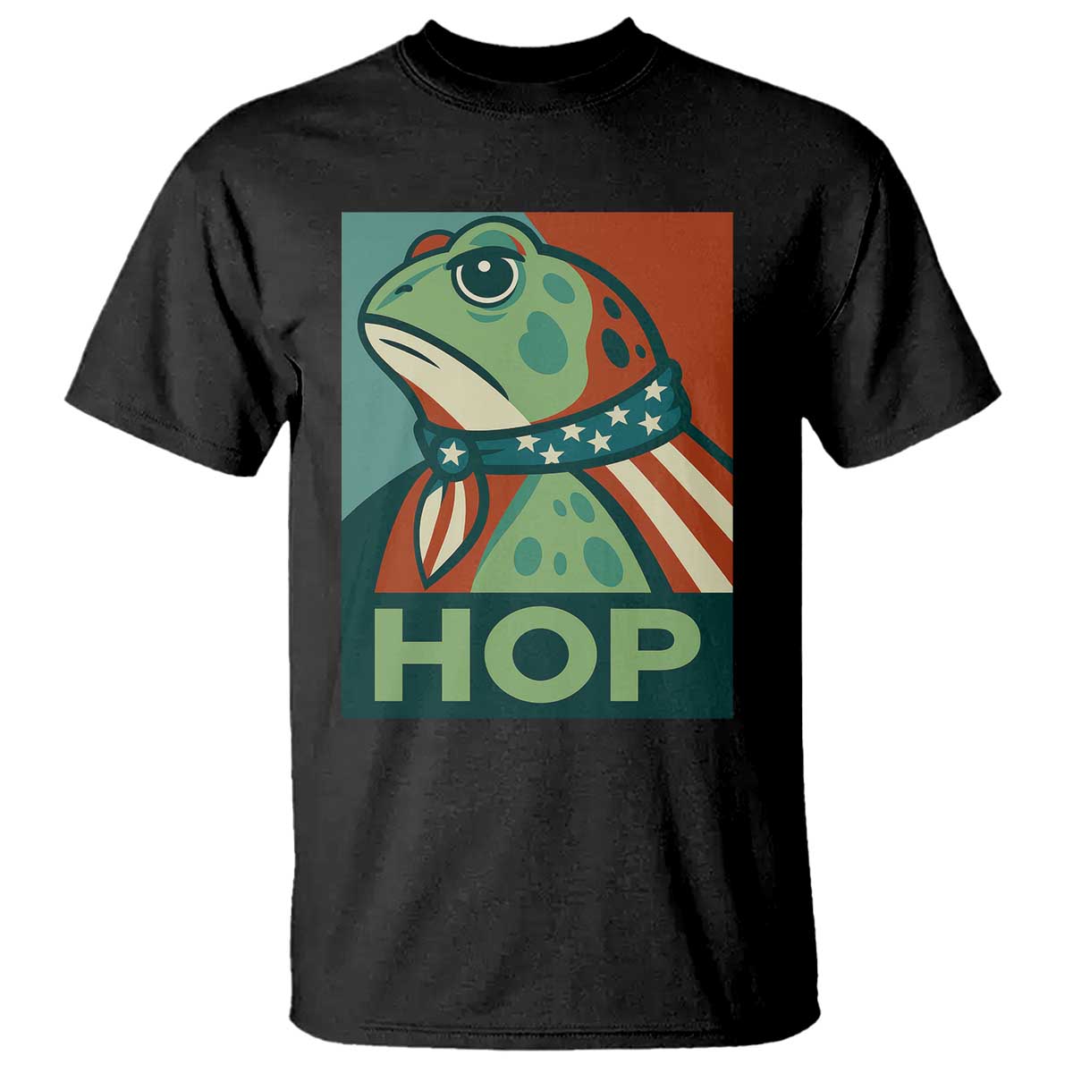 Hop Patriotic Frog T Shirt Resist Protest Poster Graphic TS02 Black Print Your Wear
