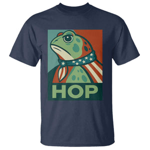 Hop Patriotic Frog T Shirt Resist Protest Poster Graphic TS02 Navy Print Your Wear