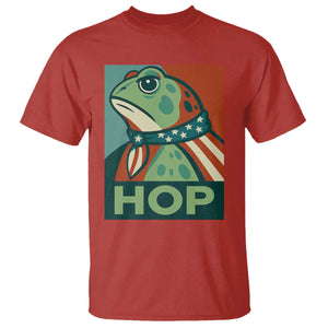Hop Patriotic Frog T Shirt Resist Protest Poster Graphic TS02 Red Print Your Wear