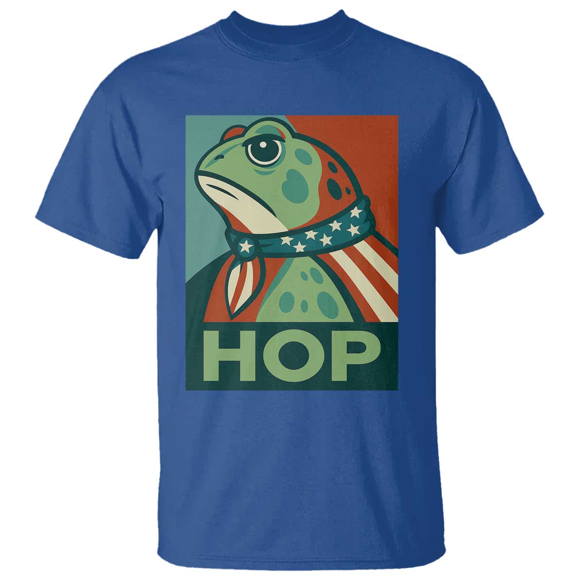 Hop Patriotic Frog T Shirt Resist Protest Poster Graphic TS02 Royal Blue Print Your Wear