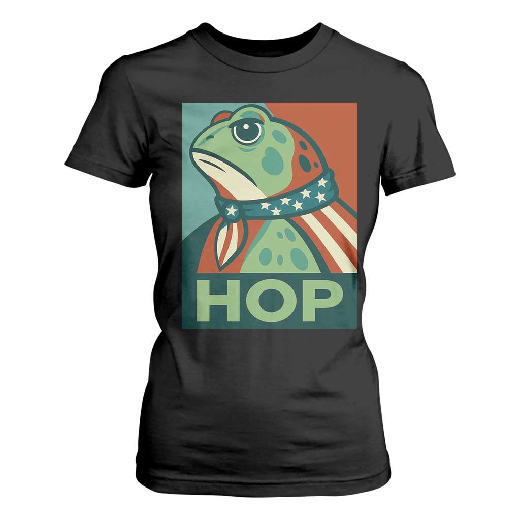 Hop Patriotic Frog T Shirt For Women Resist Protest Poster Graphic TS02 Black Print Your Wear