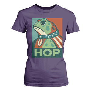 Hop Patriotic Frog T Shirt For Women Resist Protest Poster Graphic TS02 Purple Print Your Wear
