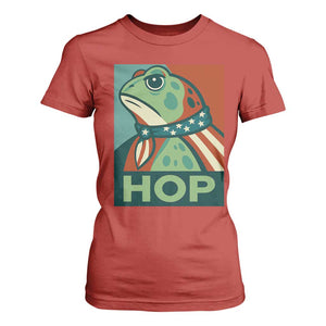 Hop Patriotic Frog T Shirt For Women Resist Protest Poster Graphic TS02 Red Print Your Wear