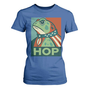 Hop Patriotic Frog T Shirt For Women Resist Protest Poster Graphic TS02 Royal Blue Print Your Wear