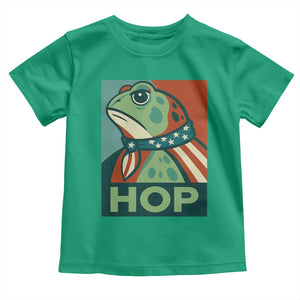 Hop Patriotic Frog Toddler T Shirt Resist Protest Poster Graphic TS02 Irish Green Print Your Wear