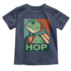 Hop Patriotic Frog Toddler T Shirt Resist Protest Poster Graphic TS02 Navy Print Your Wear
