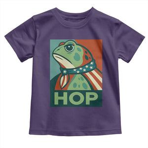 Hop Patriotic Frog Toddler T Shirt Resist Protest Poster Graphic TS02 Purple Print Your Wear