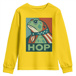Hop Patriotic Frog Youth Sweatshirt Resist Protest Poster Graphic TS02 Daisy Print Your Wear