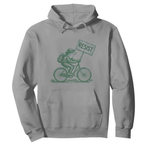 Cycling Protest Frog Hoodie Resist Free Portland Retro Graphic TS02 Sport Gray Print Your Wear