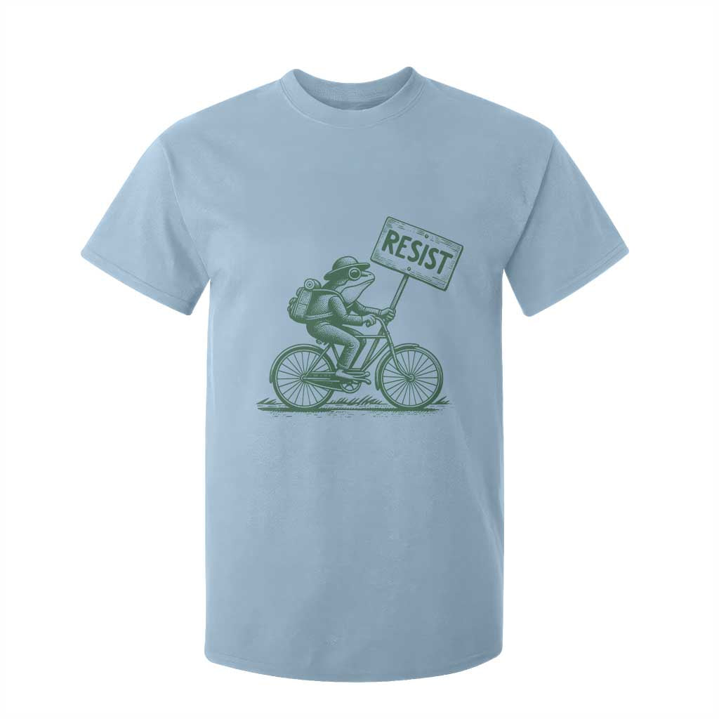 Cycling Protest Frog T Shirt For Kid Resist Free Portland Retro Graphic TS02 Light Blue Print Your Wear