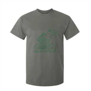 Cycling Protest Frog T Shirt For Kid Resist Free Portland Retro Graphic TS02 Military Green Print Your Wear