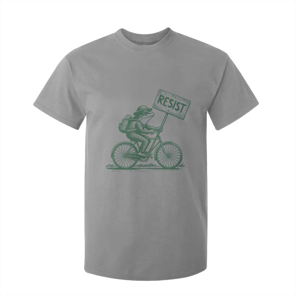 Cycling Protest Frog T Shirt For Kid Resist Free Portland Retro Graphic TS02 Sport Gray Print Your Wear