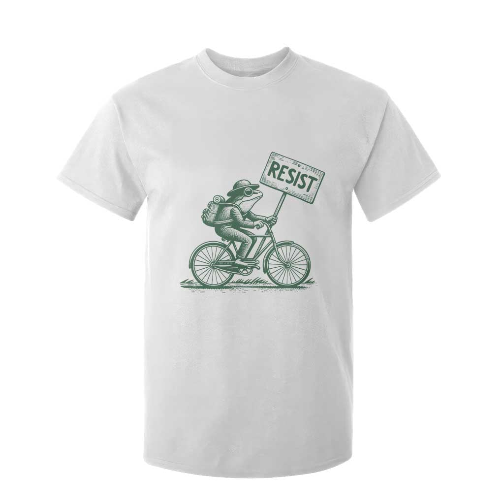 Cycling Protest Frog T Shirt For Kid Resist Free Portland Retro Graphic TS02 White Print Your Wear