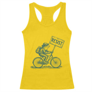 Cycling Protest Frog Racerback Tank Top Resist Free Portland Retro Graphic TS02 Daisy Print Your Wear