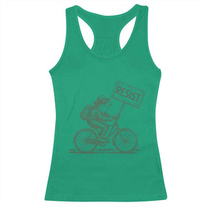 Cycling Protest Frog Racerback Tank Top Resist Free Portland Retro Graphic TS02 Irish Green Print Your Wear