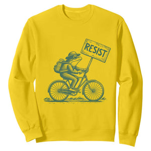 Cycling Protest Frog Sweatshirt Resist Free Portland Retro Graphic TS02 Daisy Print Your Wear