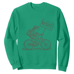 Cycling Protest Frog Sweatshirt Resist Free Portland Retro Graphic TS02 Irish Green Print Your Wear