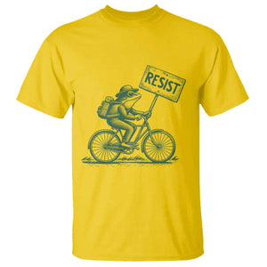Cycling Protest Frog T Shirt Resist Free Portland Retro Graphic TS02 Daisy Print Your Wear
