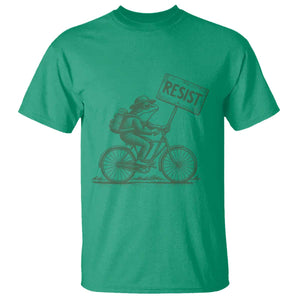 Cycling Protest Frog T Shirt Resist Free Portland Retro Graphic TS02 Irish Green Print Your Wear