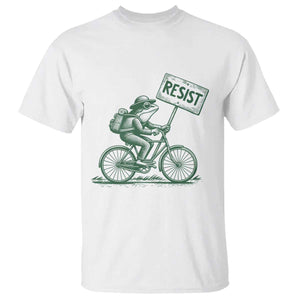 Cycling Protest Frog T Shirt Resist Free Portland Retro Graphic TS02 White Print Your Wear