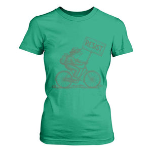 Cycling Protest Frog T Shirt For Women Resist Free Portland Retro Graphic TS02 Irish Green Print Your Wear