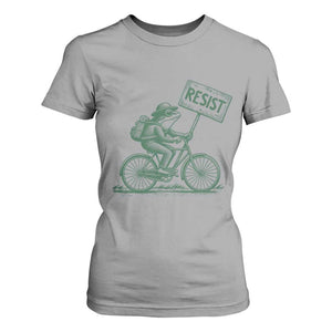 Cycling Protest Frog T Shirt For Women Resist Free Portland Retro Graphic TS02 Sport Gray Print Your Wear