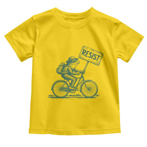 Cycling Protest Frog Toddler T Shirt Resist Free Portland Retro Graphic TS02 Daisy Print Your Wear