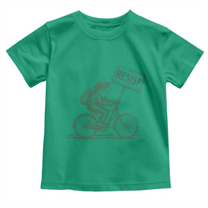 Cycling Protest Frog Toddler T Shirt Resist Free Portland Retro Graphic TS02 Irish Green Print Your Wear