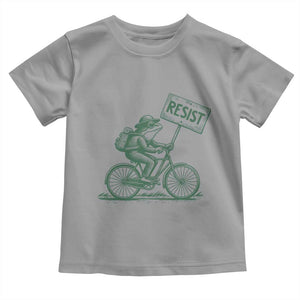 Cycling Protest Frog Toddler T Shirt Resist Free Portland Retro Graphic TS02 Sport Gray Print Your Wear