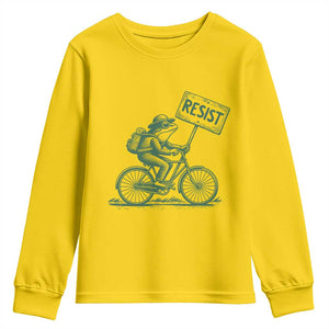 Cycling Protest Frog Youth Sweatshirt Resist Free Portland Retro Graphic TS02 Daisy Print Your Wear