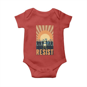 Frog Resist Baby Onesie Bold Protest Free Portland TS02 Red Print Your Wear