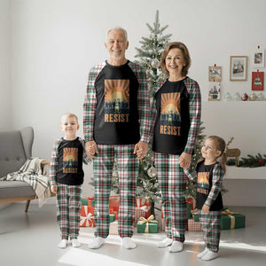 Frog Resist Plaid Pajama Set Bold Protest Free Portland TS02 Christmas Plaid Print Your Wear
