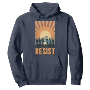 Frog Resist Hoodie Bold Protest Free Portland TS02 Navy Print Your Wear