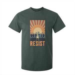 Frog Resist T Shirt For Kid Bold Protest Free Portland TS02 Dark Forest Green Print Your Wear