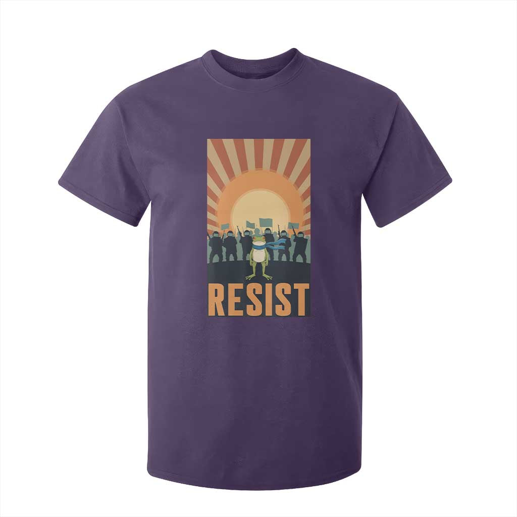 Frog Resist T Shirt For Kid Bold Protest Free Portland TS02 Purple Print Your Wear