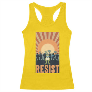 Frog Resist Racerback Tank Top Bold Protest Free Portland TS02 Daisy Print Your Wear