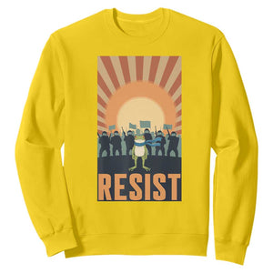 Frog Resist Sweatshirt Bold Protest Free Portland TS02 Daisy Print Your Wear