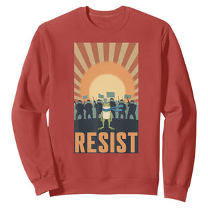 Frog Resist Sweatshirt Bold Protest Free Portland TS02 Red Print Your Wear