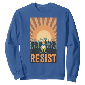 Frog Resist Sweatshirt Bold Protest Free Portland TS02 Royal Blue Print Your Wear