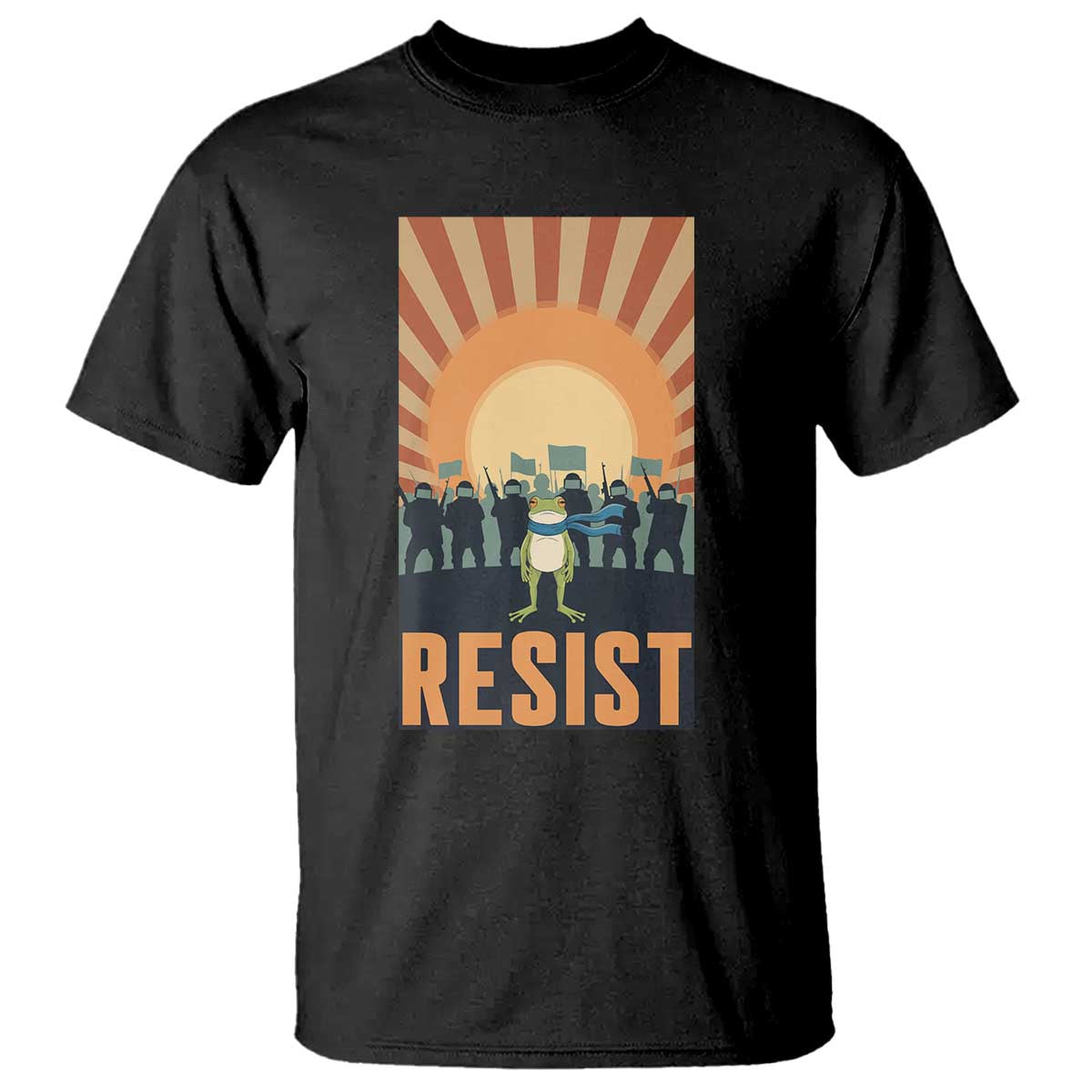 Frog Resist T Shirt Bold Protest Free Portland TS02 Black Print Your Wear