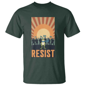 Frog Resist T Shirt Bold Protest Free Portland TS02 Dark Forest Green Print Your Wear