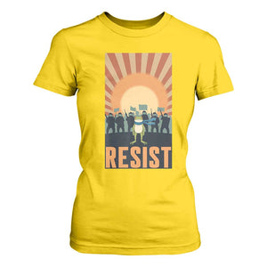 Frog Resist T Shirt For Women Bold Protest Free Portland TS02 Daisy Print Your Wear