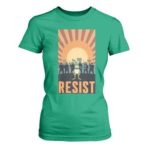 Frog Resist T Shirt For Women Bold Protest Free Portland TS02 Irish Green Print Your Wear