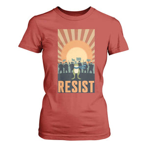 Frog Resist T Shirt For Women Bold Protest Free Portland TS02 Red Print Your Wear