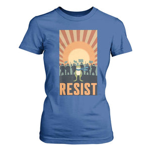 Frog Resist T Shirt For Women Bold Protest Free Portland TS02 Royal Blue Print Your Wear