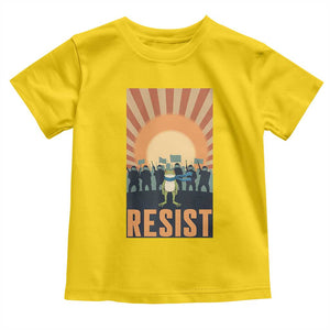 Frog Resist Toddler T Shirt Bold Protest Free Portland TS02 Daisy Print Your Wear
