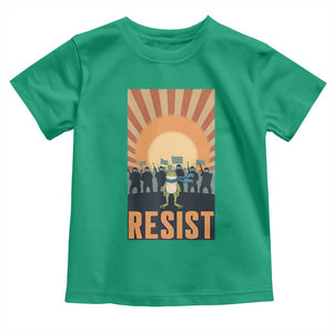 Frog Resist Toddler T Shirt Bold Protest Free Portland TS02 Irish Green Print Your Wear