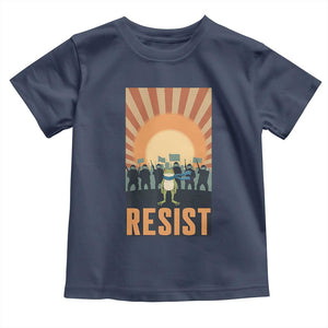 Frog Resist Toddler T Shirt Bold Protest Free Portland TS02 Navy Print Your Wear