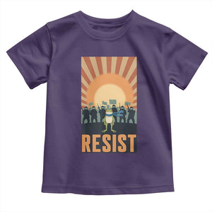Frog Resist Toddler T Shirt Bold Protest Free Portland TS02 Purple Print Your Wear