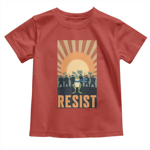 Frog Resist Toddler T Shirt Bold Protest Free Portland TS02 Red Print Your Wear